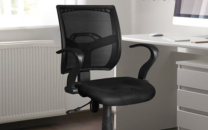 Xtech Stuttgart Chair Secretar Black/w/arm/mesh XTF-SC410