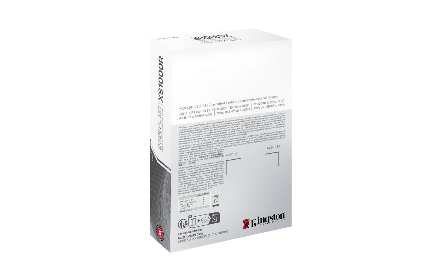 Disco SSD Externo Kingston XS1000 2TB USB 3.2 GEN 2