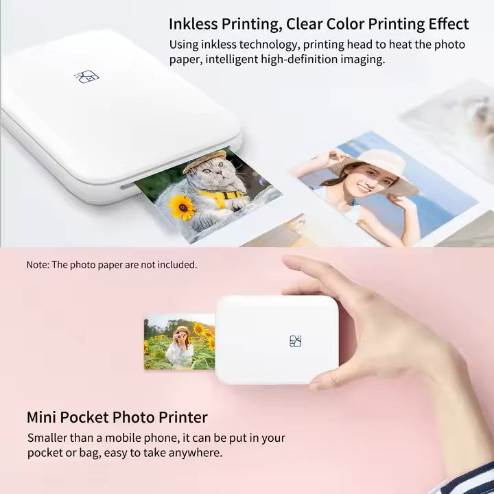 MINI IMPRESORA FOTOGRÁFICA HPRT MT53 + 20 LAMINAS ADICIONALES