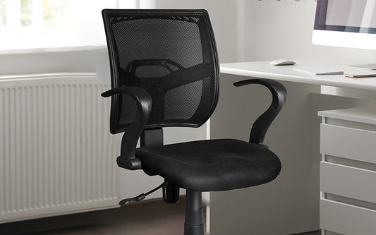 Xtech Stuttgart Chair Secretar Black/w/arm/mesh XTF-SC410